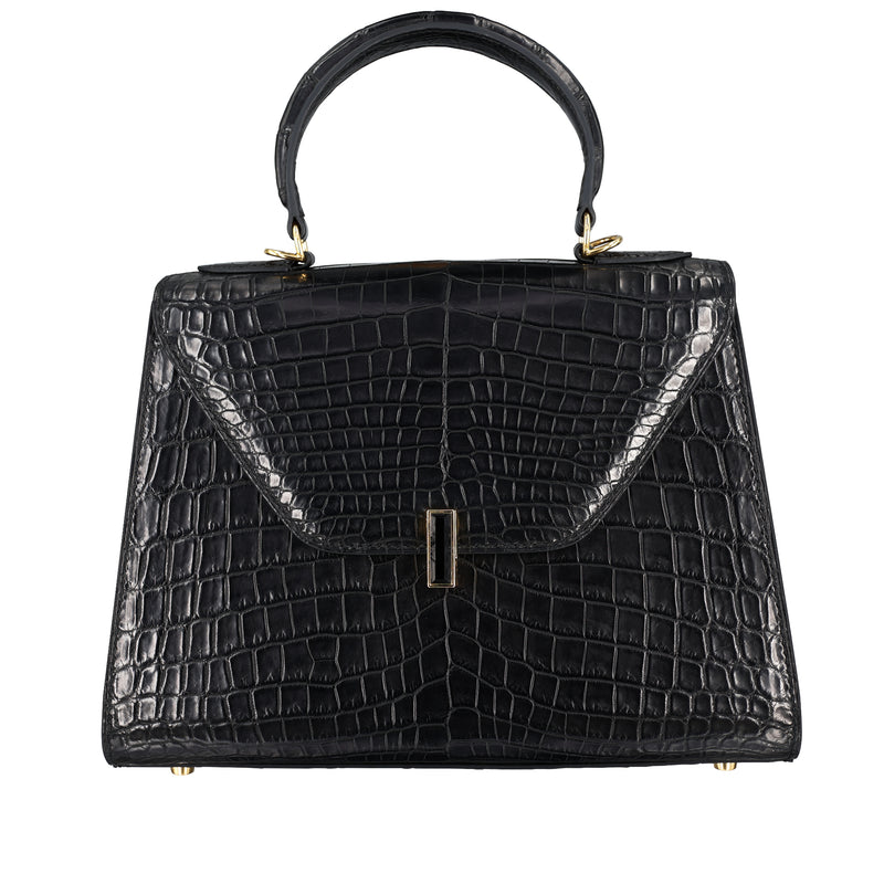 Women's Bags Nile Crocodile Leather Stewardess Bag Onyx Stone Polished Sapphire Constance Bag