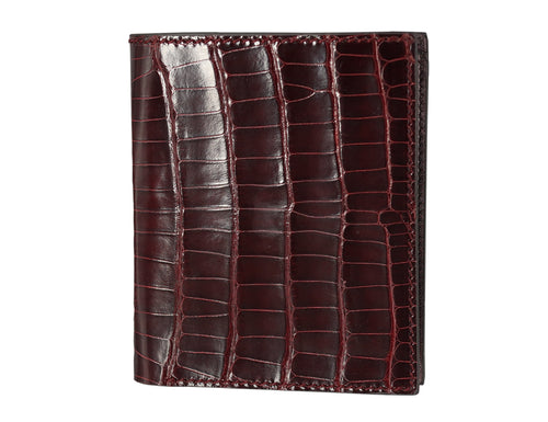 Alligator leather wallet bi-fold wallet for lady or men, bi fold wallet