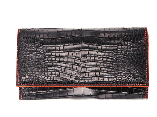 Long wallet for Men, crocodile leather 