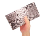 Men's long wallet genuine python leather, wallet for women