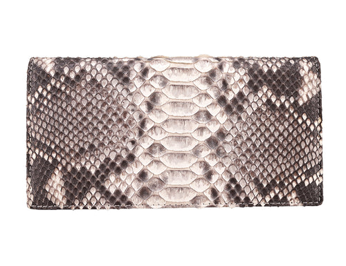 Men's long wallet genuine python leather, wallet for women