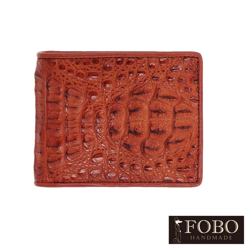 Men's short wallet caiman crocodile leather luxury exotic leather wallet