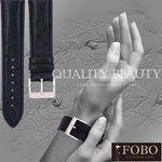 Ostrich leather watch belt