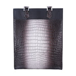 Tote Bag Estuary Crocodile Leather Men's and Women's Leather Bag Black