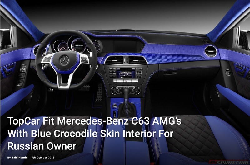 Car Interior crocodile Leather