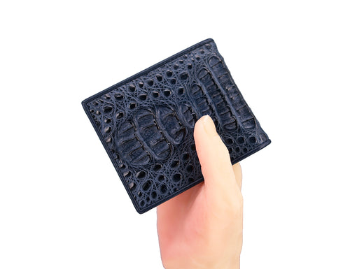 genuine leather purse, genuine caiman crocodile leather wallet