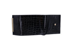 lady's wallet tri fold wallet nile crocodile leather