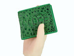 leather wallet for men best luxury gift, leather purse, caiman crocodile