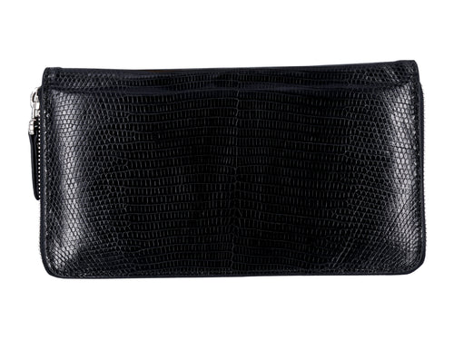 passport zipper wallet, genuine lizard leather, wallet for women or men