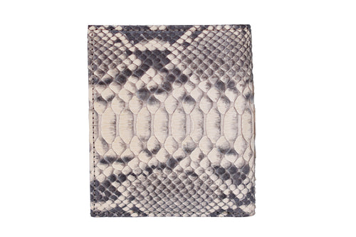 皮夾 蟒蛇皮革 短夾錢包 自然色 - FOBO CROCODILE