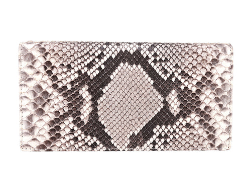 women's long wallet genuine python leather