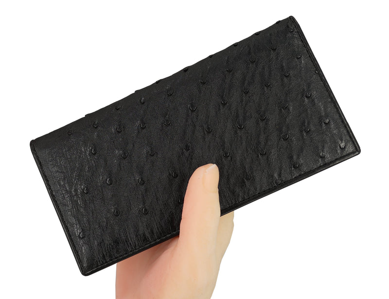 long wallet for women ostrich leather wallet for men